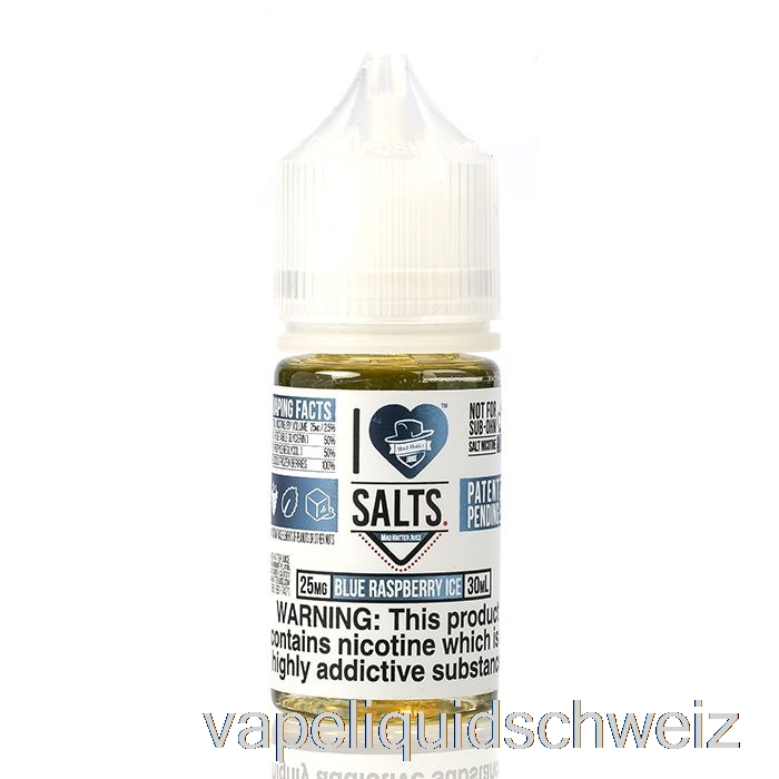 Blaues Himbeereis – Ich Liebe Salze – 30 Ml 50 Mg Vape Liquid E-Liquid Schweiz